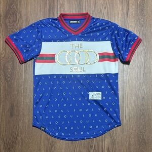 Contender The God Soul Blue Graphic Jersey Shirt Men’s Medium